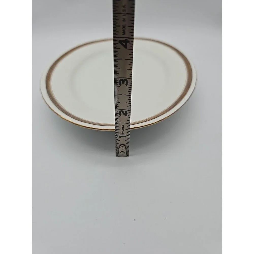 Rorstrand Sweden Oval Porcelain Platter #523 Gold Ribbon Pattern 13.25